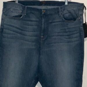 JEN 7 FOR ALL MANKIND PLUS SIZE 26 ANKLE SKINY FRAYED TULIP LEG HEM 48W 27 NWT